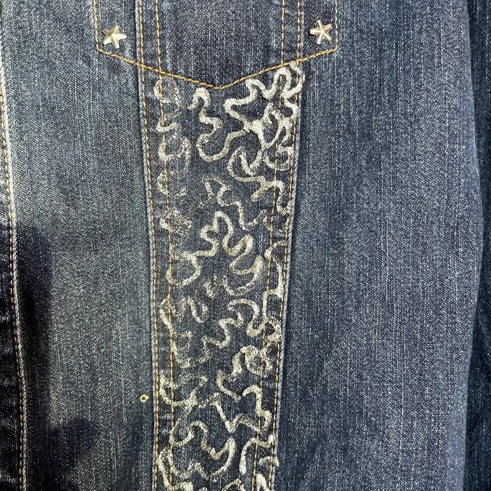 SKU 1568 High Sierra Blue Jean Bling Jacket teen XL 16 Womens Small